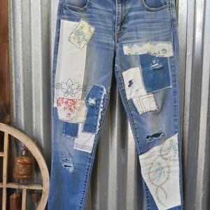 The "Indie" Jean | Am Eagle | Upcycled Patched Boho |